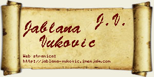 Jablana Vuković vizit kartica